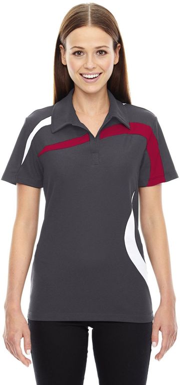 North End Ladies' Impact Performance Polyester Pique Colorblock Polo